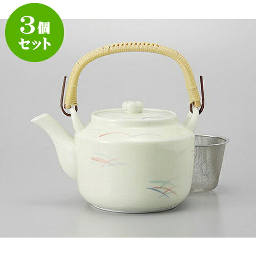3個セット 土瓶 草花(万能茶こし付)8号土瓶 [15.5 x 13.8cm 1600cc] | ポット 急須 土瓶 お茶 大きい 一服 まったり 人気 おすすめ 食器 業務用 飲食店 カフェ うつわ 器 おしゃれ かわいい ギフト プレゼント 引き出物 誕生日 贈り物 贈答品 食器セット