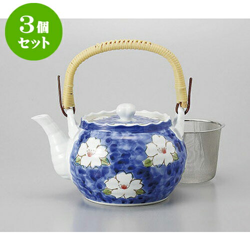 3個セット 土瓶 青椿六兵8号土瓶Uアミ付 [15.8 x 12.7cm 1350cc] | ポット 急須 土瓶 お茶 大きい 一服 まったり 人気 おすすめ 食器 業務用 飲食店 カフェ うつわ 器 おしゃれ かわいい ギフト プレゼント 引き出物 誕生日 贈り物 贈答品 食器セット