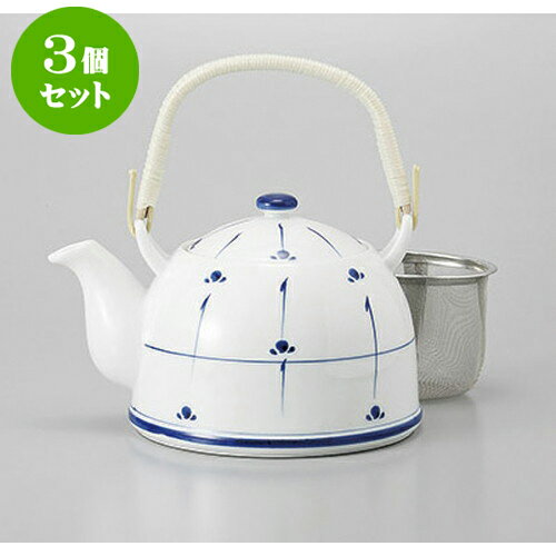 3個セット 土瓶 新芽土瓶8号茶こし付 [15.3 x 19.4 x 12.3cm 1100cc] | ポット 急須 土瓶 お茶 大きい 一服 まったり 人気 おすすめ 食器 業務用 飲食店 カフェ うつわ 器 おしゃれ かわいい ギフト プレゼント 引き出物 誕生日 贈り物 贈答品 食器セット
