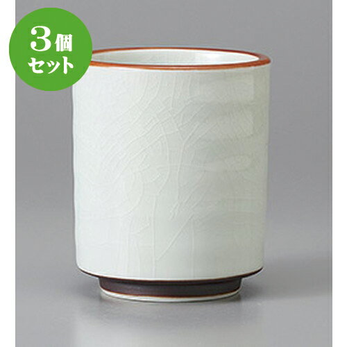 3個セット 寿司湯呑 /青磁貫入渕サビ湯呑 [ 8 x 9.6cm ] | 湯呑 湯のみ すし 寿司屋 ゆのみ 人気 おすすめ 食器 業務用 飲食店 カフェ うつわ 器 おしゃれ かわいい ギフト プレゼント 引き出物 誕生日 贈り物 食器セット