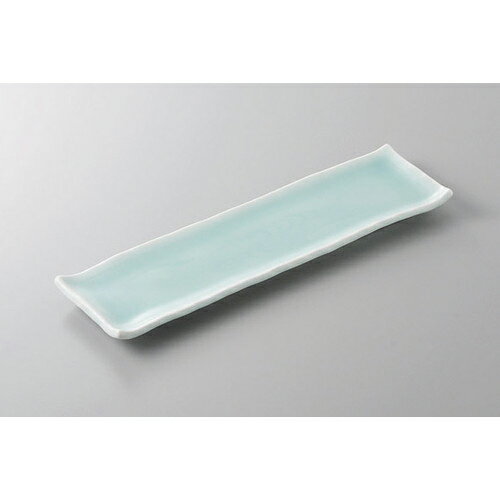 付出皿 青白磁友禅彫付出皿 [28 x 8.4cm]