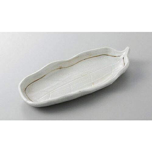 付出皿 ネズミ志野木の葉皿 [24 x 11 x 3cm] 土物 | 付出 前菜 アラカルト 人気 おすすめ 食器 業務用 飲食店 カフェ うつわ 器 おしゃれ かわいい ギフト プレゼント 引き出物 誕生日 贈り物 贈答品