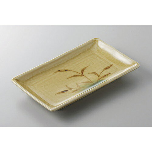 樂天商城 - 焼物皿 黄瀬戸芦長角7.5皿 [21.3 x 13.5cm] | 焼き物皿 ステーキ皿 サンマ 焼き魚 食器 業務用 飲食店 カフェ うつわ 器 おしゃれ かわいい お洒落 ギフト プレゼント 引き出物 内祝い 結婚祝い 誕生日 贈り物 贈答品 おすすめ 人気