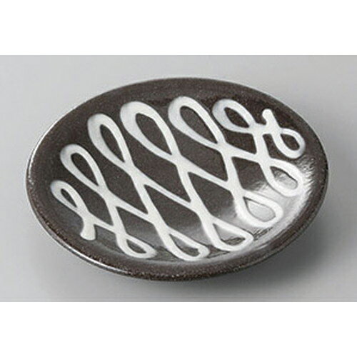 銘々皿 スリップウェア小皿黒 [12 x 2.1cm] 土物 | 取り皿 フルーツ皿 菓子皿 食器 業務用 飲食店 カフェ うつわ 器 おしゃれ かわいい お洒落 可愛いギフト プレゼント 引き出物 内祝い 結婚祝い 誕生日 贈り物 贈答品 おすすめ 人気