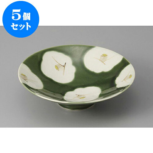 5個セット 向付 有田焼織部椿平小鉢 [16 x 4.5cm] | 和食器 鉢 小鉢 ボウル 浅鉢 料亭 ホテル 食器 業務用 飲食店 カフェ うつわ 器 おしゃれ かわいい ギフト プレゼント 内祝い 誕生日 贈り物 贈答品 おすすめ 食器セット
