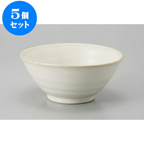 5個セット 飯丼 粉引手引4.8反和丼 [14.8 x 6.5cm] | ライス丼 小鉢 お茶碗 ご飯 お好み丼 おすすめ 食..