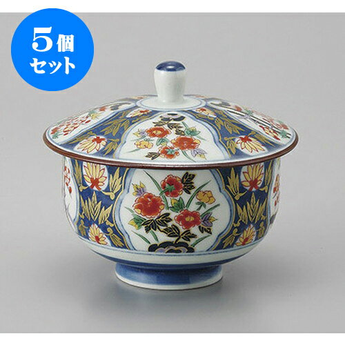 5個セット 有田焼染錦紋様蓋付汲出 [10 x 8.5cm 175cc] | 湯呑 湯のみ せん茶 千茶 一服 人気 おすすめ 食器 業務用 飲食店 カフェ うつわ 器 おしゃれ かわいい ギフト プレゼント 引き出物 誕生日 贈り物 贈答品 食器セット