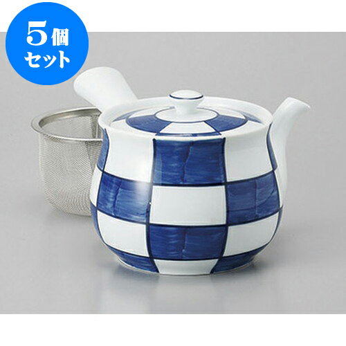 5個セット 有田焼急須 有田焼濃市松U付大急須 [650cc] | ポット 急須 きゅうす 土瓶 お茶 一服 まったり 人気 おすすめ 食器 業務用 飲食店 カフェ うつわ 器 おしゃれ かわいい ギフト プレゼント 引き出物 誕生日 贈り物 贈答品 食器セット