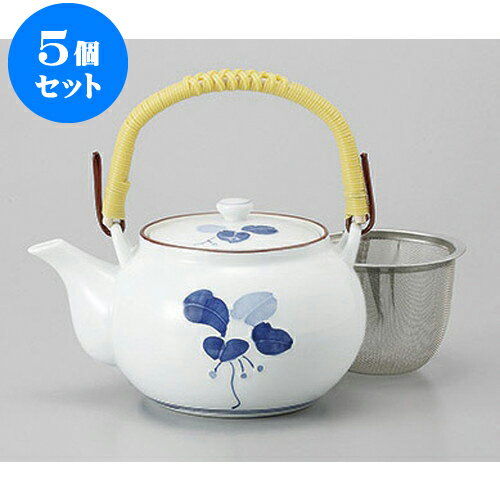 5個セット 有田焼土瓶 有田焼まんりょうU付4号土瓶 [600cc] | ポット 急須 きゅうす 土瓶 お茶 一服 ま..