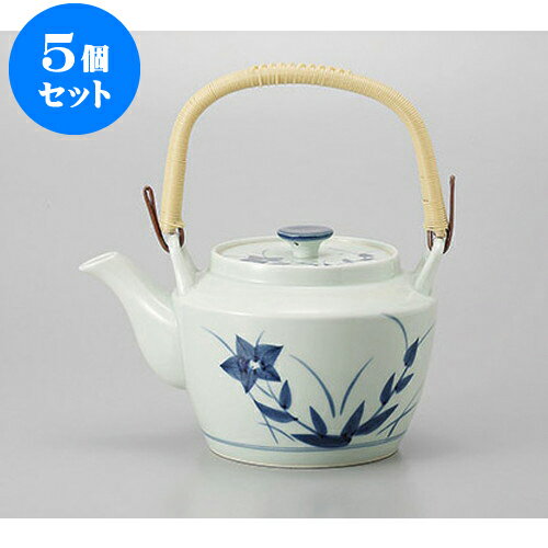 5個セット 有田焼土瓶 有田焼青磁桔梗(M)6号土瓶 [1000cc] | ポット 急須 土瓶 お茶 大きい 一服 まったり 人気 おすすめ 食器 業務用 飲食店 カフェ うつわ 器 おしゃれ かわいい ギフト プレゼント 引き出物 誕生日 贈り物 贈答品 食器セット