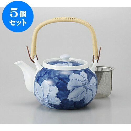 5個セット 有田焼土瓶 有田焼濃葉彩U付6号土瓶 [850cc] | ポット 急須 土瓶 お茶 大きい 一服 まったり 人気 おすすめ 食器 業務用 飲食店 カフェ うつわ 器 おしゃれ かわいい ギフト プレゼント 引き出物 誕生日 贈り物 贈答品 食器セット