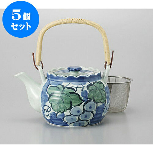 5個セット 有田焼土瓶 有田焼濃ぶどう絵U付10号土瓶 [16.5 x 13.5cm 1800cc] | ポット 急須 土瓶 お茶 大きい 一服 まったり 人気 おすすめ 食器 業務用 飲食店 カフェ うつわ 器 おしゃれ かわいい ギフト プレゼント 引き出物 誕生日 贈り物 贈答品 食器セット
