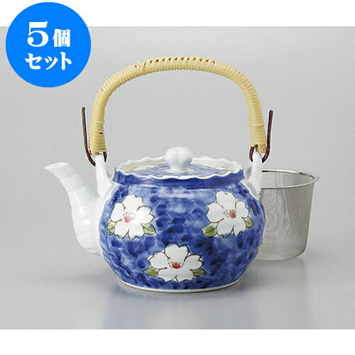 5個セット 土瓶 青椿六兵6号土瓶Uアミ付 [14.5 x 11.7cm 850cc] | ポット 急須 土瓶 お茶 大きい 一服 まったり 人気 おすすめ 食器 業務用 飲食店 カフェ うつわ 器 おしゃれ かわいい ギフト プレゼント 引き出物 誕生日 贈り物 贈答品 食器セット