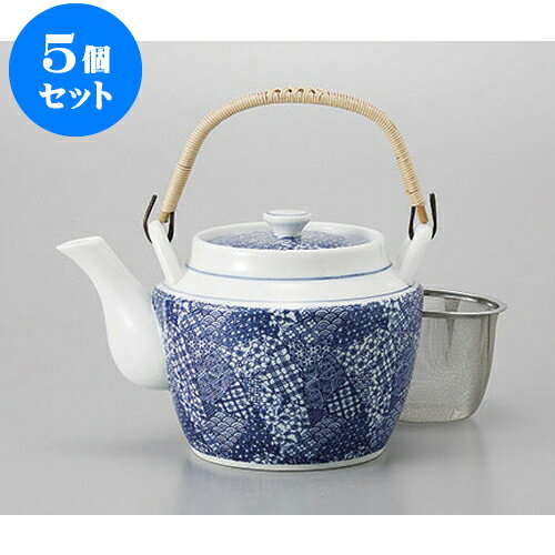 5個セット 土瓶 五条8.0号　ヘソと篭網付 [1550cc] | ポット 急須 土瓶 お茶 大きい 一服 まったり 人..