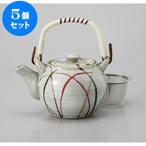 5個セット 土瓶 あし1.8号土瓶(アミ付)　(U) [10.1 x 9cm 360cc] | ポット 急須 土瓶 お茶 大きい 一服 まったり 人気 おすすめ 食器 業務用 飲食店 カフェ うつわ 器 おしゃれ かわいい ギフト プレゼント 引き出物 誕生日 贈り物 贈答品 食器セット