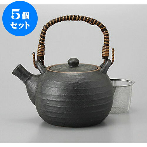 5個セット 土瓶 備前風8号土瓶(Uアミ) [15 x 12cm 1300cc] | ポット 急須 土瓶 お茶 大きい 一服 まったり 人気 おすすめ 食器 業務用 飲食店 カフェ うつわ 器 おしゃれ かわいい ギフト プレゼント 引き出物 誕生日 贈り物 贈答品