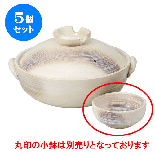 5個セット 土鍋 かすみ志野6号鍋 [22 x 19.3 x 12cm] | 土鍋 小さい 1人用 1人鍋 2人用 インスタ あったかい ほかほか 人気 おすすめ 食器 業務用 飲食店 カフェ うつわ 器 おしゃれ かわいい ギフト プレゼント 引き出物 誕生日 贈り物 贈答品 食器セット