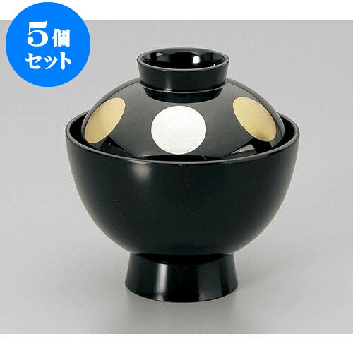 5個セット 汁椀 黒日月3.5寸小吸物椀 [10.3 x 10.5cm] 塗 | 小吹椀 汁椀 お椀 煮物碗 吸物椀 スープ soupcup プレゼント ギフト 結婚祝い 引き出物 内祝い 開店祝い 退職祝い 贈答品 贈り物 人気 通販 おしゃれ かわいい 業務用 飲食店