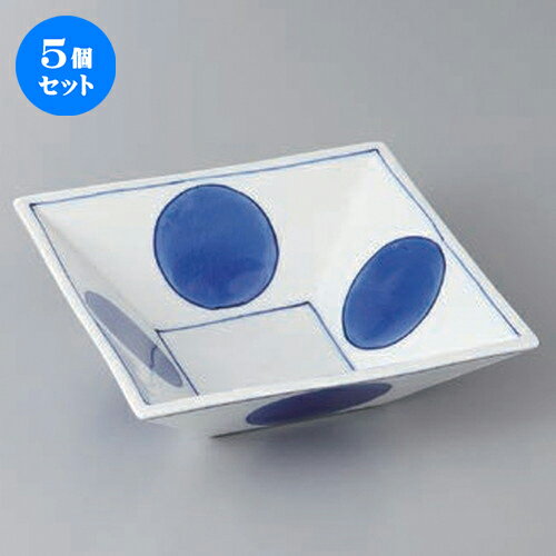 5個セット ☆ 向付 ☆ダミ丸紋角向付 [ 15.2 x 15.2 x 4.3cm ] | 和食器 鉢 小鉢 ボウル 浅鉢 料亭 ホテル 食器 業務用 飲食店 カフェ うつわ 器 おしゃれ かわいい ギフト プレゼント 内祝い 誕生日 贈り物 贈答品 おすすめ 食器セット