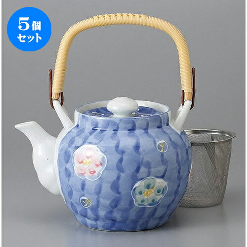 5個セット 有田土瓶 /一珍色梅8号土瓶(Uアミ) [ 1390cc ] | ポット 急須 土瓶 お茶 大きい 一服 まったり 人気 おすすめ 食器 業務用 飲食店 カフェ うつわ 器 おしゃれ かわいい ギフト プレゼント 引き出物 誕生日 贈り物 贈答品 食器セット