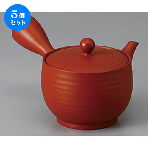 5個セット 常滑急須 /朱泥千段急須(さわやかアミ)330cc ] | ポット 急須 きゅうす 土瓶 お茶 一服 まったり 人気 おすすめ 食器 業務用 飲食店 カフェ うつわ 器 おしゃれ かわいい ギフト プレゼント 引き出物 誕生日 贈り物 贈答品 食器セット