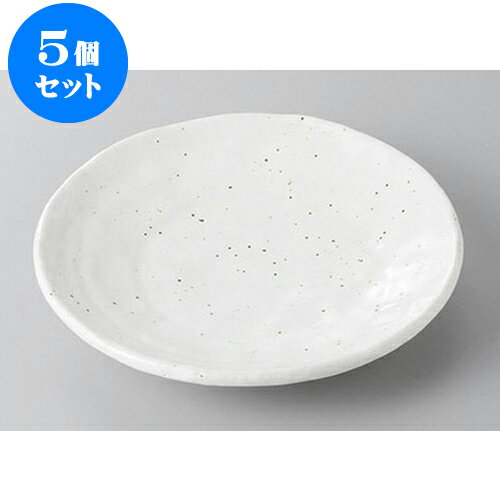 5個セット 和皿 粉引手捻5.0皿 [16.5 x 3cm] | 取り皿 フルーツ皿 菓子皿 食器 業務用 飲食店 カフェ ..