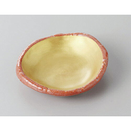 小皿 赤楽金彩小皿 [10 x 9.3 x 2.5cm] 強化 | 小皿 取り皿 人気 おすすめ 食器 業務用 飲食店 小さいお皿 カフェ うつわ 器 おしゃれ ..