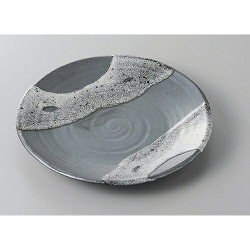 丸盛皿 天目白流波型7.0皿 [19.5 x 2.5cm] | 盛り皿 盛皿 人気 おすすめ フルーツ皿 パーティー パスタ皿 食器 業務用 飲食店 カフェ うつわ 器 ギフト プレゼント 引き出物 誕生日 贈り物 贈答品 おしゃれ かわいい