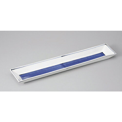 長角盛皿 青彩長皿(大) [41 x 8 x 2.7cm] | 盛り皿 盛皿 人気 おすすめ フルーツ皿 パーティー パスタ皿 食器 業務用 飲食店 カフェ うつわ 器 ギフト プレゼント 引き出物 誕生日 贈り物 贈答品 おしゃれ かわいい