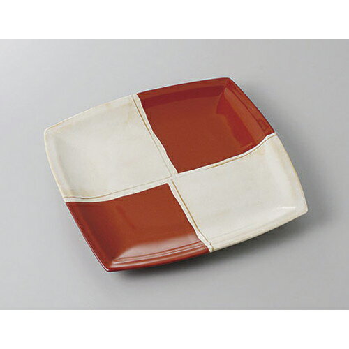 正角盛皿 市松赤角和皿 [18 x 18 x 2cm] | 盛り皿 盛皿 人気 おすすめ フルーツ皿 パーティー パスタ皿 食器 業務用 飲食店 カフェ うつわ 器 ギフト プレゼント 引き出物 誕生日 贈り物 贈答品 おしゃれ かわいい(3)