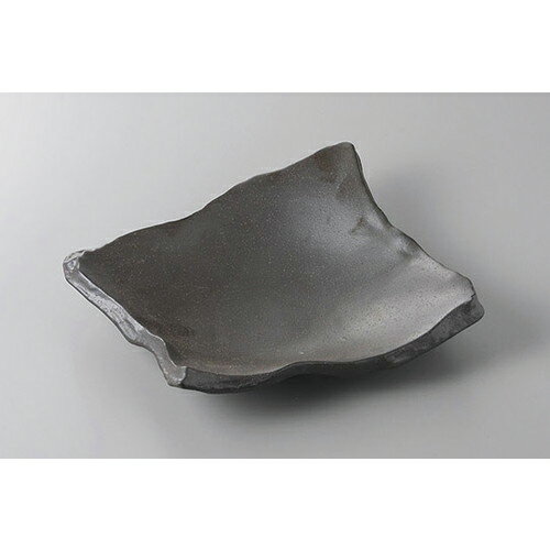 変形盛皿 荒黒ちぎり8.0盛皿 [24 x 17.5 x 5.5cm] | 変形皿 お皿 和皿 人気 おすすめ 食器 業務用 飲食..