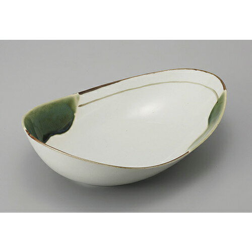 鉢 織部流し変型サラダボール [22 x 15.5 x 6cm] 強化 | 小鉢 中鉢 ボウル ボール 食器 業務用 飲食店 カフェ うつわ 器 おしゃれ かわいい お洒落 可愛い ギフト プレゼント 引き出物 内祝い 結婚祝い 誕生日 贈り物 贈答品 おすすめ 取り皿