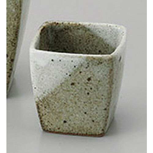 盃 唐津塗分け角ぐい飲み [5.5 x 5.5 x 5.5cm 90cc] 土物 | ぐい飲み おちょこ お猪口 盃 熱燗 冷酒 お酒 日本酒 バー bar 晩酌 人気 おすすめ 食器 業務用 飲食店 カフェ うつわ 器 おしゃれ かわいい ギフト プレゼント 引き出物 誕生日 贈り物 贈答品