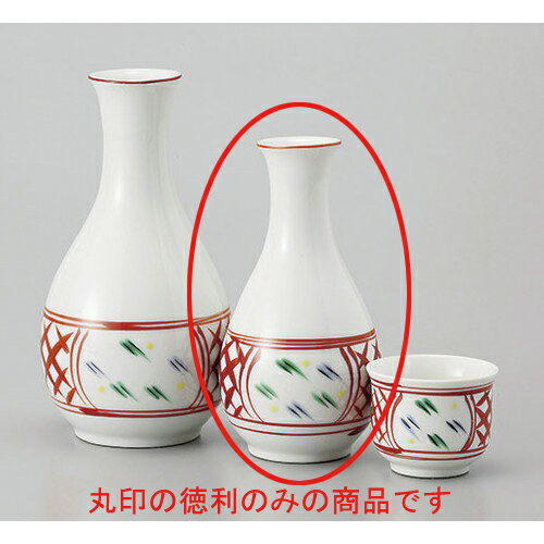 徳利 赤絵間取徳利(小) [6.5 x 13cm 150cc] 強化 | 徳利 熱燗 冷酒 お酒 日本酒 バー bar 晩酌 人気 おすすめ 食器 業務用 飲食店 カフェ うつわ 器 おしゃれ かわいい ギフト プレゼント 引き出物 誕生日 贈り物 贈答品