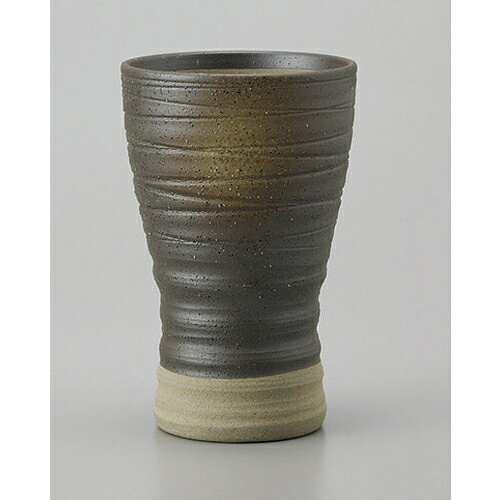 ビールカップ うでい総けずりビール(中) [8.2 x 13.2cm 370cc] 土物 | ジョッキ ビールジョッキ ビアジ..