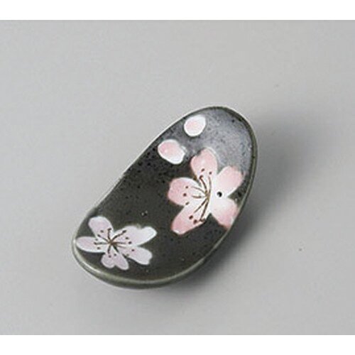 箸置 古都の桜(黒マット)箸置 [5.1 x 2.8 x 1.7cm] | 箸置き 箸置 はしおき 箸 カトラリー 食器 業務用 飲食店 カフェ うつわ 器 おしゃれ かわいい お洒落 ギフト プレゼント 引き出物 内祝い 結婚祝い 誕生日 贈り物 贈答品