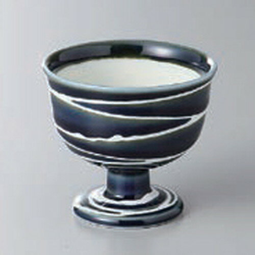 ☆ 高台小付 ☆淡ルリ渦高台小付 [ 8 x 7.3cm ] | 和食器 鉢 小鉢 ボウル 料亭 ホテル 食器 業務用 飲食店 カフェ うつわ 器 おしゃれ かわいい ギフト プレゼント 内祝い 誕生日 贈り物 贈答品 おすすめ