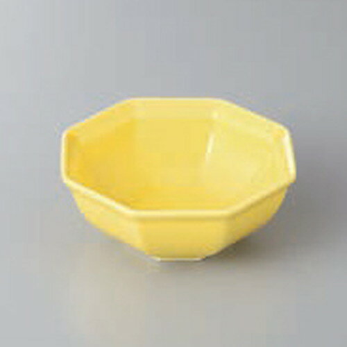 ☆ 高台小付 ☆黄八角鉢 [ 8.8 x 8.8 x 3.5cm ] | 和食器 鉢 小鉢 ボウル 料亭 ホテル 食器 業務用 飲食..