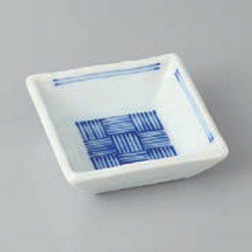 Western Tableware - ☆ 高台小付 ☆見込市松四角小付 [ 8.8 x 8.8 x 3cm ] | 和食器 鉢 小鉢 ボウル 料亭 ホテル 食器 業務用 飲食店 カフェ うつわ 器 おしゃれ かわいい ギフト プレゼント 内祝い 誕生日 贈り物 贈答品 おすすめ