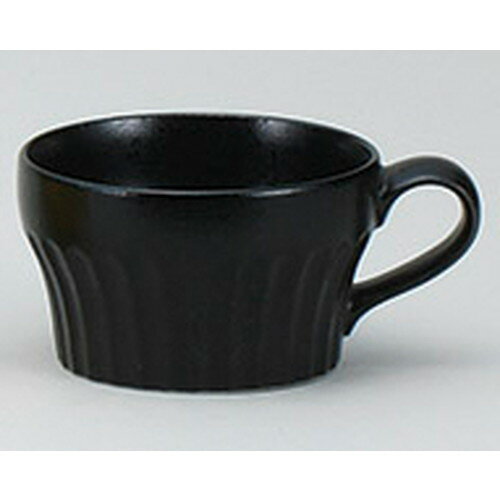 ☆ 洋陶単品 ☆黒ガラスマットシェイプスープ [ 14 x 10.7 x 6.5cm ] | スープ碗 スープ スープマグ 汁椀..