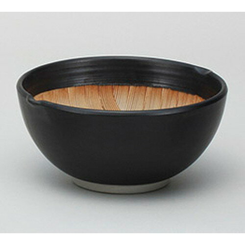 ☆ すり鉢 ☆黒マット波紋すり鉢3.8寸 [ 11 x 5.2cm ] 【 料亭 旅館 和食器 飲食店 業務用 】