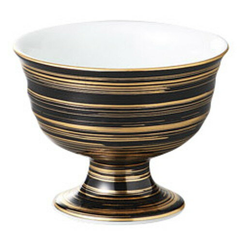 黒金渦高台小鉢 [ 8.7 x 6.9cm ] | 小鉢 小 小さい 鉢 ボウル 万能 人気 おすすめ 食器 業務用 飲食店 カフェ うつわ 器 おしゃれ かわいい ギフト プレゼント内祝い 結婚祝い 誕生日 贈り物 贈答品