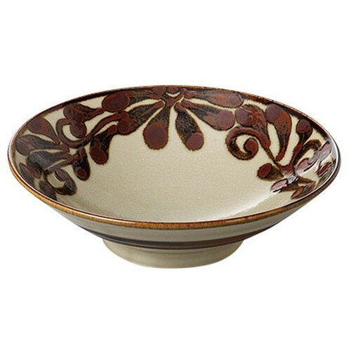 琉球サビ唐草8.0めん鉢 [ 24.5 x 7.5cm ] | 盛り鉢 盛鉢 万能 取り鉢 おすすめ 食器 業務用 飲食店 カフェ うつわ 器 おしゃれ かわいい お洒落 可愛い おしゃれ かわいい お洒落 可愛い