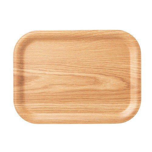 木目樹脂カフェトレイ(中)ナチュラル [ 36.7 x 26.8 x 1.8cm ]| 中皿 サラダ パスタ 取り皿 プレート 人気 おすすめ 食器 洋食器 業務用 飲食店 カフェ うつわ 器 おしゃれ かわいい ギフト プレゼント 引き出物 誕生日 贈り物 贈答品