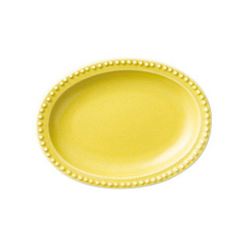 dot rim12cmオーバルプレート(イエロー) [ 12.5 x 9.5 x 2cm ] | 大皿 プレート パーティ 人気 おすす..