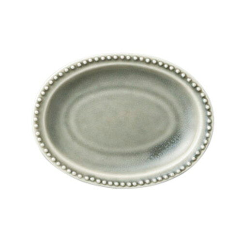 [商品名]　dot rim12cmオーバルプレート(グレー)[素材]　陶磁器[寸法]　12.5 x 9.5 x 2cm 96g[産地]日本お店からご自宅まで、季節を問わず、様々なシーンでご利用いただける商品です。また、引き出物や開店祝いなどの贈り物としてもお選びいただけます。[ 12.5 x 9.5 x 2cm 96g ] 陶磁器 日本製一部の商品はメーカーよりお取り寄せとなりますので、納期が前後することがございます。あらかじめご了承ください。商品によっては手造りのため、写真と色・かたちが若干異なることがございます。われものですので丁重に梱包させていただいておりますが、ご質問などございましたらお気軽にお問い合わせください。ご注文に関する注意事項は 【こちら】ご購入前にご確認ください。