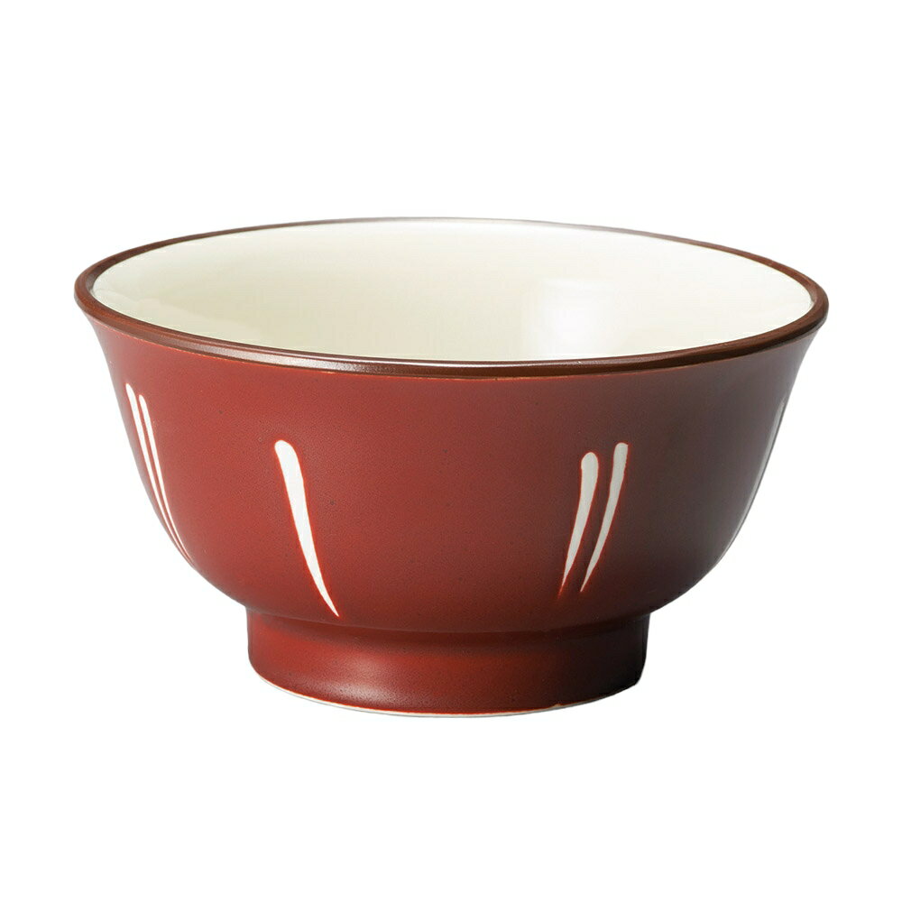 赤十草5．0深口丼 [15.3×7.9cm] | 食器 和食器 業務用 贈答 プレゼント ギフト おしゃれ かわいい 開店 定食 セット そば うどん ラーメン 鉢 丼 丼鉢 どんぶり 中華