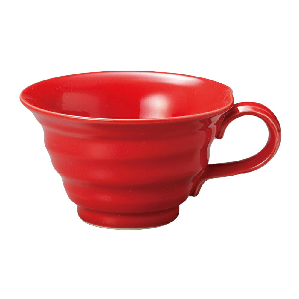 赤スープカップ [12×15×7.5cm] | 食器 和食器 洋食器 贈答 プレゼント ギフト おしゃれ かわいい かっこいい シンプル モダン お祝い セット スープ スープ碗 スープボウル