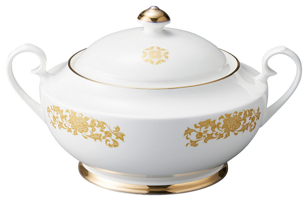 金彩唐草　蓋付チューリン（手付） [22×9.5cm 2400cc] | SNS インスタ映え おしゃれ かっこいい カッコイイ 中華料理 業務用 バイキング ビュッフェ 開店 アジア