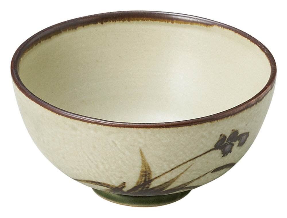 樂天商城 - 織部流し芦絵　茶碗（中） [11×5.6cm] | SNS インスタ映え おしゃれ かわいい かっこいい 和カフェ おうちカフェ 器 食器 和食器 洋食器 業務用 バイキング ビュッフェ 開店